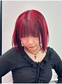 レッド/落ちる赤/フェイクブラック/落とせる黒/ボブ