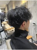 マッシュ/ツイストスパイラル/黒髪