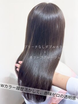 サラジュ 仁川店(SARAJU) 【Wカラー特化】今田担当 ブリーチなし×オリーブグレージュ