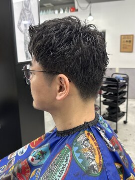MEN'SHAIRウルフカルマパーマメンズショートイージーパーマ