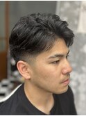  波巻きツイストスパイラルリバースセンターパートニュアンスパY