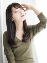 ヘアメイク ナル(hair make nalu) 透けバングのワンカールロング