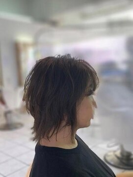 ミューズ 新小岩店(HAIR&NAIL MUSE) 外ハネボブ外ハネエアリーボブうるツヤ髪大人メッシュハイライト