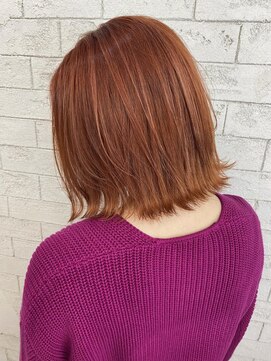 プライズ 錦糸町北口店(prize) 暖色カラー/朱色/切っぱなしボブ/外ハネ錦糸町北口