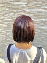 ハール ヘア スタジオ(haar HAIR STUDIO) ミニボブ　切りっぱなし　ヴィラロドラパレット　シャンパンロゼ