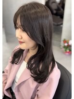 ジエクト カナウ(The Ect canow)&nbsp;レイヤーロング/前髪フレンチカジュアル/グレーベージュ