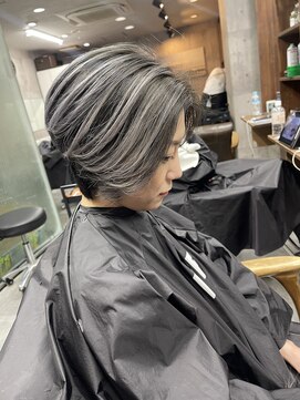 ラフ(LAFF) #バレイヤージュ#グレージュカラー#ボブウルフ#ココアベージュ