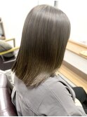 バレイヤージュ髪質改善レイヤー透明感白髪染めグレージュ中野