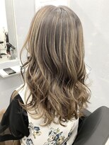 アオアクア バイ グルグル 小岩店(ao akua by GULGUL)&nbsp;ハイライトバレイヤージュカラー×グレージュ