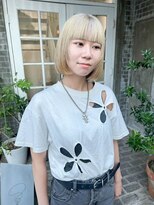 カシェ ナカザキ(CACHE NAKAZAKI)&nbsp;ホワイトブロンド/ボブ/ ブリーチカラー