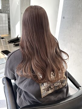 サンクプロジェクト(cinq PROJECT) 韓国風顔周りレイヤーカットミルクティーベージュブラウンカラー