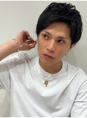 アッシュブラックカルマパーマベリーショートダークアッシュ