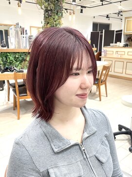 アルクバイネオリーブ 荻窪店(arc by neolive) くびれボブ×ボルドーカラー