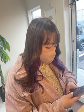 ボアップ 新居浜店(boappu) #ブリーチありカラー#ケアブリーチ#インナーカラー