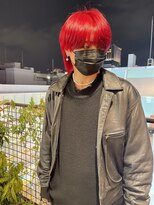 ジーナ 天神(Zina)&nbsp;レッドカラーウルフ 【メンズサロンZina 天神】