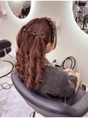 あみかちゅリボンハーフツイン/梅田ヘアセット