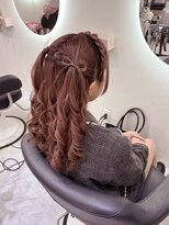 クラン 梅田店(clan)&nbsp;あみかちゅリボンハーフツイン/梅田ヘアセット