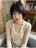 マッシュショート プチウルフ 顔周りカット
