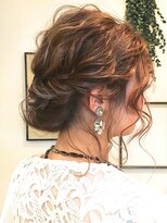 くびれヘア韓国風巻きアプリコットオレンジ夏ハイライトカラー