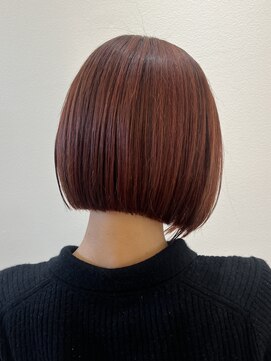 エムスラッシュ アヴェダ 自由が丘(M.SLASH AVEDA) ぱっつとボブ/重ためボブ/デザインカラー