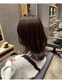 くびれミディアム×ワインレッドカラー