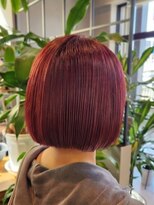 アヴァロンテ アットウィルヘアー(A VOLONTE at will hair)&nbsp;【色持ち抜群】深みボルドー×ぷつっとミニボブ[成田]