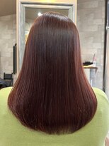 ハコ(H.A.Co) ブリーチなしのレッドブラウンです。