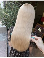 アース 豊橋店(HAIR&MAKE EARTH)&nbsp;圧倒的ツヤ感。ハイトーンミルクティーベージュ