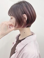 モリオフロムロンドン 原宿本店(morio from London)&nbsp;【morio 原宿】ショートボブ　ナチュラルハイライト　ピンク