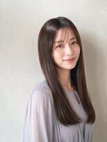 レセ 南柏店(Laissez)&nbsp;アッシュブラウン/ストレートロング/大人かわいい/透明感カラー