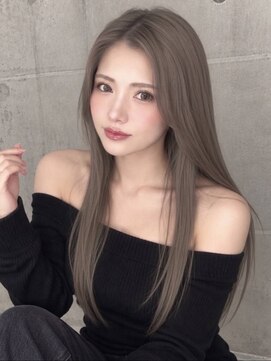 スターズレイ 本川越(STARS ray) かき上げ ロング ハイトーン ブリーチ ダブルカラー 20代 艶髪