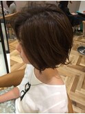 オシャレショートボブのカーキカラー☆担当 副店長 川上功介