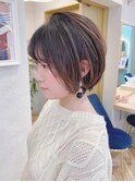 【Lond佐野】王道モテ小顔丸みショートボブ アッシュベージュ
