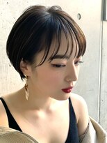 マルツ 銀座(maltu) 丸みショート黒髪大人かわいい美髪ネビージュオリージュ