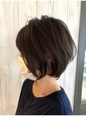 20代30代◎大人可愛い小顔ショートボブ丸み前下がり
