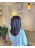 艶髪ロング/アッシュブラック/ニュアンスカラー/ストレート