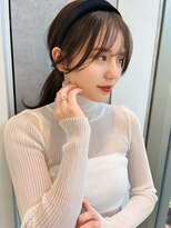 ノク(nok)&nbsp;ラベンダーアッシュ_くびれレイヤーシースルーバング韓国