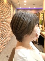 エルバイシオン(aile by sion)&nbsp;レザーショート/オリーブグリーン