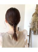 『安部萌華』ヘアアクセサリー不要!タイトアレンジ☆