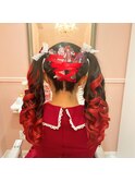 【ヘアセット】縛り上げハイツインテール！