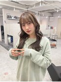 ヘーゼルブラウン×顔周りレイヤー