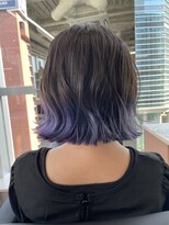 ジエクト カナウ(The Ect canow)&nbsp;ボブ裾カラーブルーバイオレットツートーンカラーエンドカラー