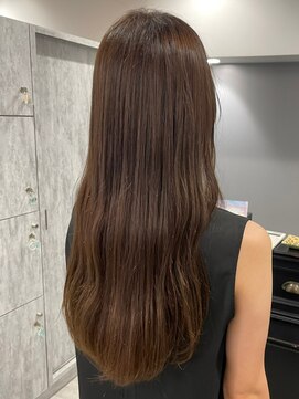 キャパ セントラル 天神 大名店(CAPA central) 波ウェーブロング　ココアベージュ