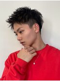 ビジネスショートメンズマッシュツイストパーマツーブロック