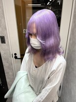 ティアム 渋谷店(Tiam shibuya)&nbsp;黒髪/グレーベージュ/レイヤーロング/アッシュカラー/前髪