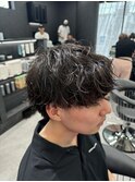 緩め波巻きパーマ