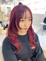 マリアバイアフロート(Maria by AFLOAT) 【山田】ロングレイヤー　姫カット　チェリーレッド
