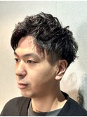アップバングニュアンスパーマ/10代/20代/30代/メンズカット