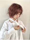 ［安藤王子］ボブパーマ/ショートパーマ/ピンクベージュ