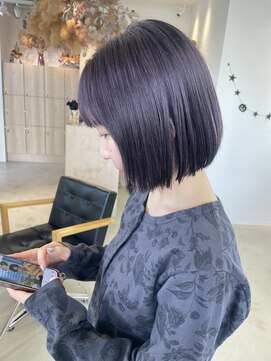 ヴィンスジオ 岐阜駅南(vince gio) ラベンダー/ラベンダーグレー/ブリーチ/ボブ